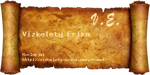 Vizkelety Erika névjegykártya